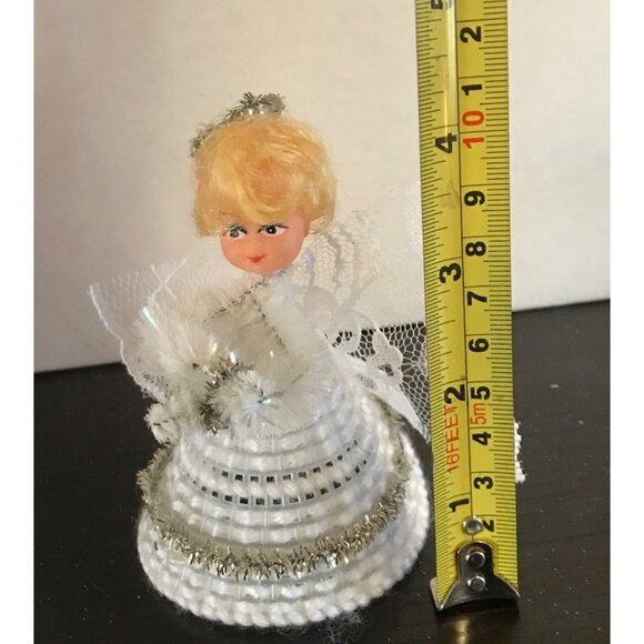 Handcrafted Angel Figurine Set of 3 With Ribbon & Lace Accents - Picture 9 of 14